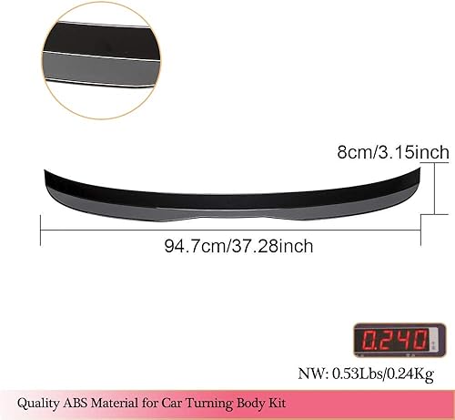 Miniatura 5 de Alerón de techo trasero para Volkswagen VW Polo Standard Hatchback 2019 Factory Outlet Gloss Black Rear Window Top Wing Lip