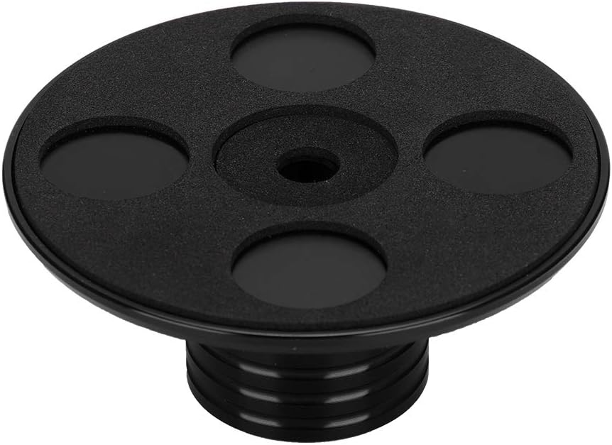 – Record Clamp Aluminum Stabilizer for Turntables, Microfiber-Lined Disc Weight Clamp Reduces Vibration Improves Sound Quality Fits Standard 79mm Platters (Black)