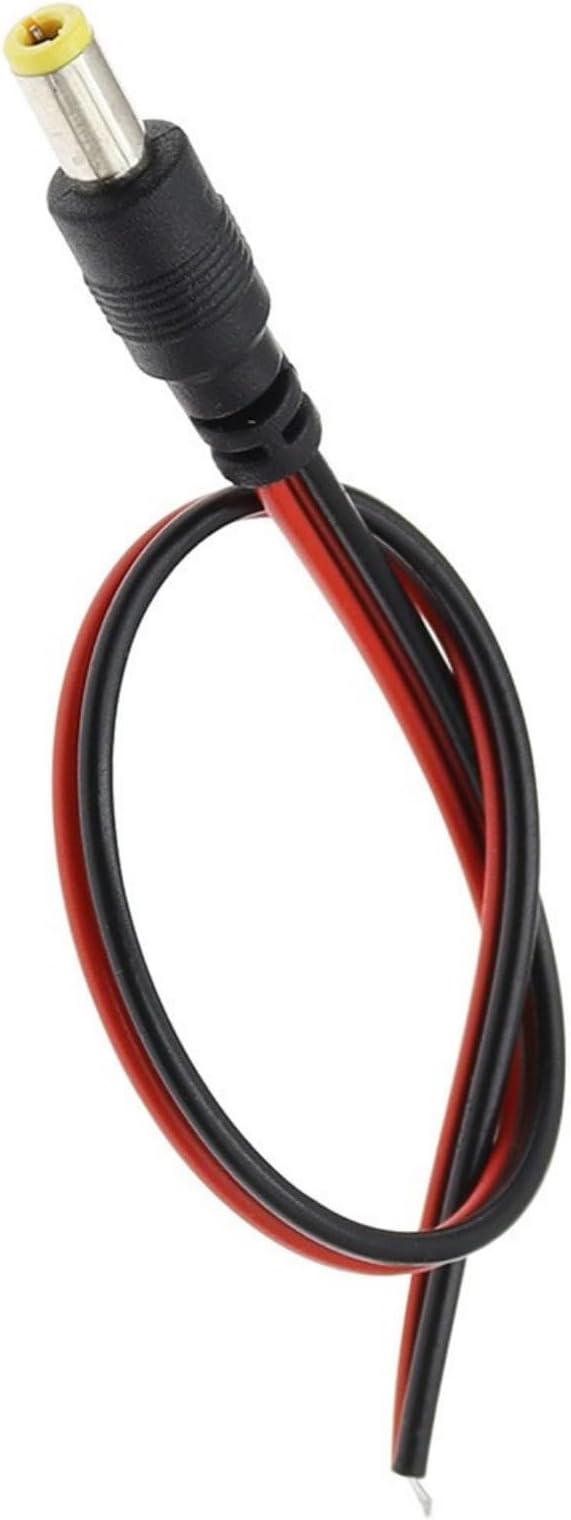 DC5.5x2.1mm Power Cable For CCTV LED Lighting 12V 2A Devices Pigtail PVC Insulated