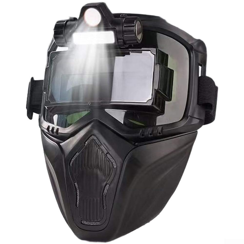 Auto Darkening Welding Helmet True Colour Lens Wide Shade Mask for Welding Protection 22.5x19cm(B)