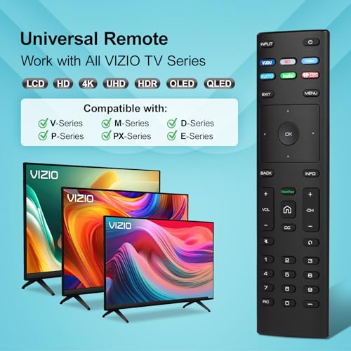 Image of Universal Remote Control for VIZIO Smart TV, Replacement VIZIO Smart TV Remote Compatible with V /M /D /P /PX /E Series & XRT136, XRT140, XRT260, XRT270