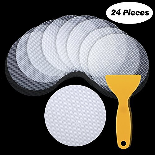 YBLNTEK 24 Pieces Safety Shower Treads, Non-Slip Bath Treads Bathtub Stickers with Scraper for Tubs Bath
