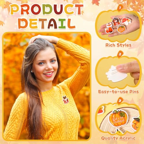 60 Pcs Fall Pins Bulk Christmas Brooches Cute Acrylic Pins for Bags Hat Clothes Accessories 60 Styles Exchange Gifts3