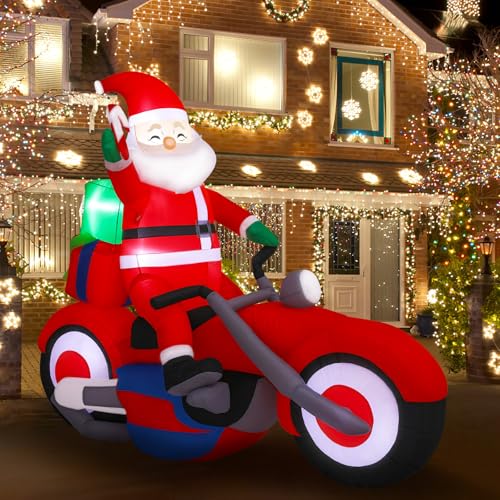 Lewondr Weihnachts Inflatables, Wasserdichter Leuchtender...