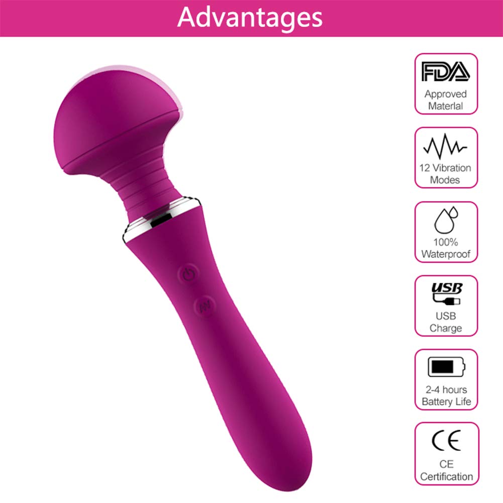 Vibromasseur Clitoris Sextoy Femme - Gode Vibrant Noir Waterproof Rechargeable USB - Neuf