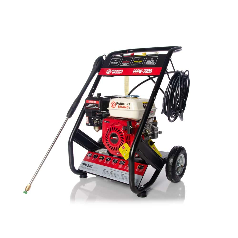 Parkerbrand.com Red Petrol Pressure Washer - 6.5Hp Engine - 2900 Psi