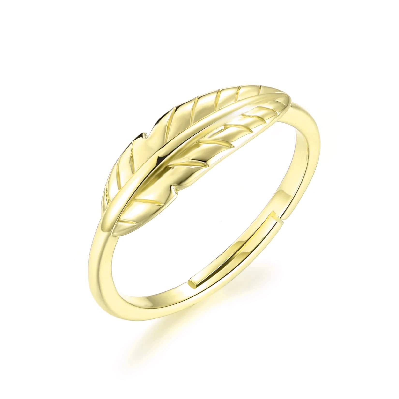 Sponsored Ad – Gold Plated Adjustable Feather Ring