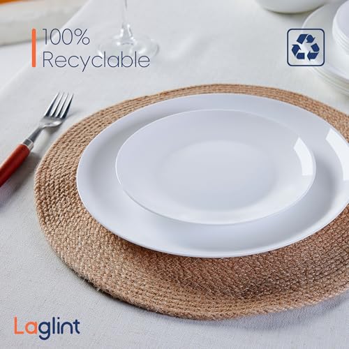 Miniatura 9 de Laglint 19cm Platos De Postre Blanco, Vidrio Opalino Juego De Plato Cocina 6 Piezas, Platos De Ensalada, Plato Redondo Pequeño, Aptos Para Lavavajillas Y Microondas Para Fruta, Pasta, Snacks