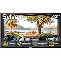 SYLVOX 43 inch Outdoor Signage TV, 1000nits for Partial Sun, IP66 Waterproof Outdoor TV, 4K UHD Commercial TV for Business, ATSC & NTSC Tuner, Support Bluetooth & 2.4G WiFi (Signage 1.0 Series)