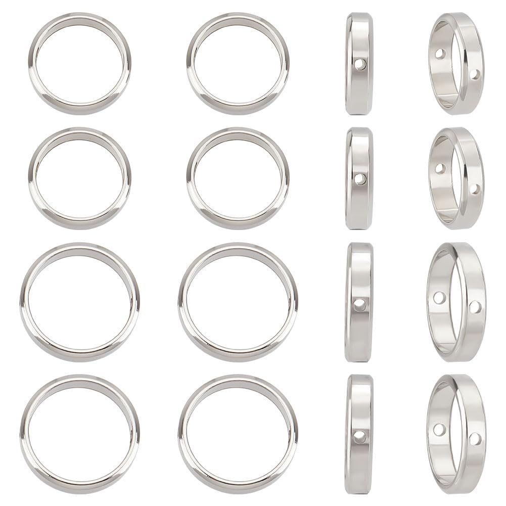 60pcs Circle Bead Frames - Gold & Silver Metal Connectors For Jewelry Making