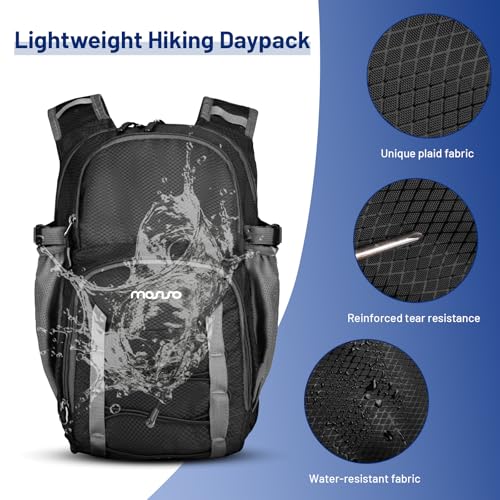 Mochila liviana de senderismo de 10L negra MOSISO miniatura 5