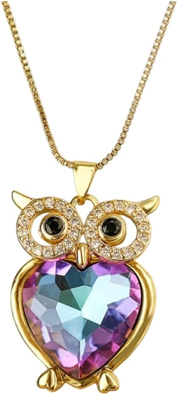 Yocoyee Dainty Owl Necklace for Women Wisdom Smart Animal Double Owls Pendant Necklace Jewelry Gifts