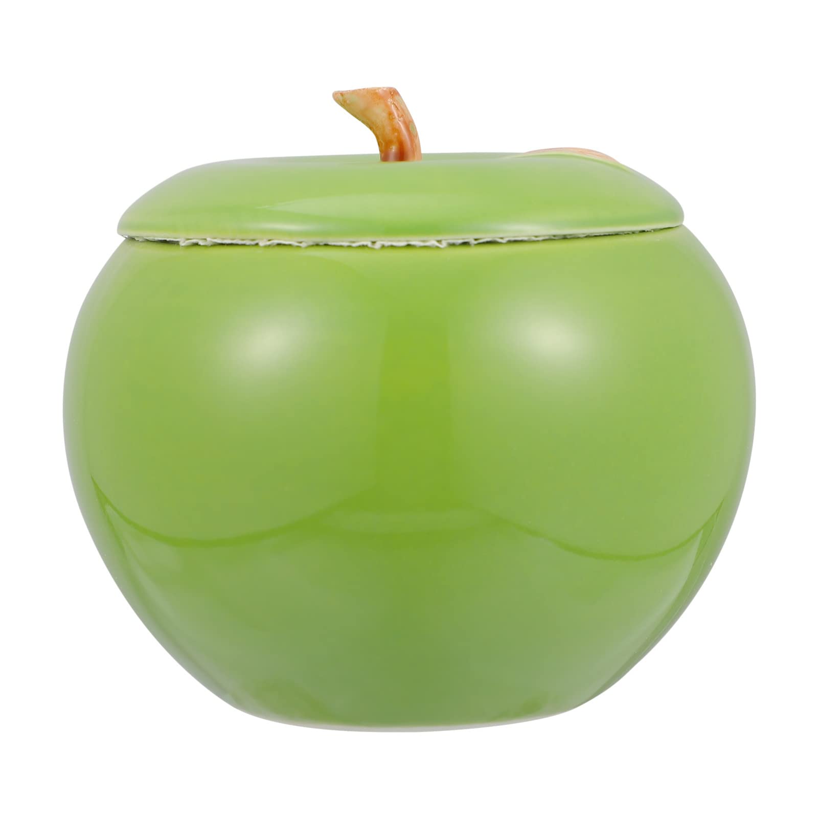 NUOBESTY Christmas Ceramic Canister Apple Jar: Christmas Apple Candy Cookie Jar with Lid Red Food Storage Containers for Coffee Bean Tea Sugar Cookies Dry Fruit Nuts