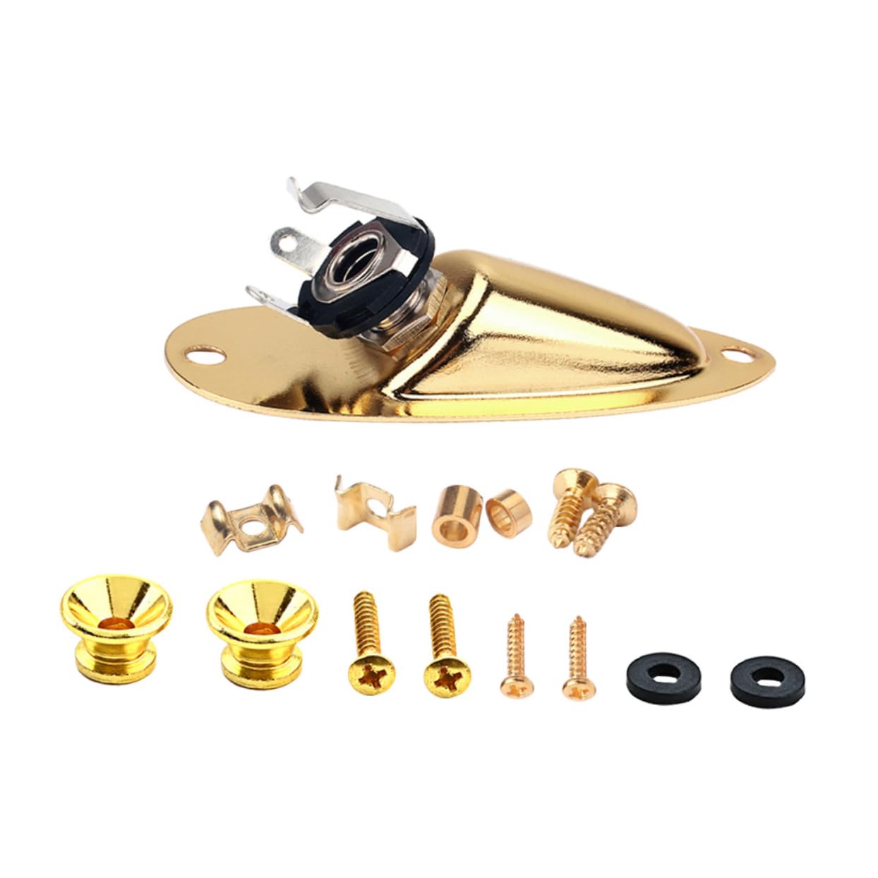 NULYLU 1 Set String Buckle Guitar Strap Lock Strap Nail for Guitar Electric Guitar Parts Guitar Belt Buckles Guitar Accessory Guitar Special Parts Guitar Jack Socket Plate Guitar Nail