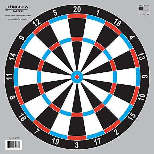 Dart Face Archery Target 40cm by Longbow (20 Pack)