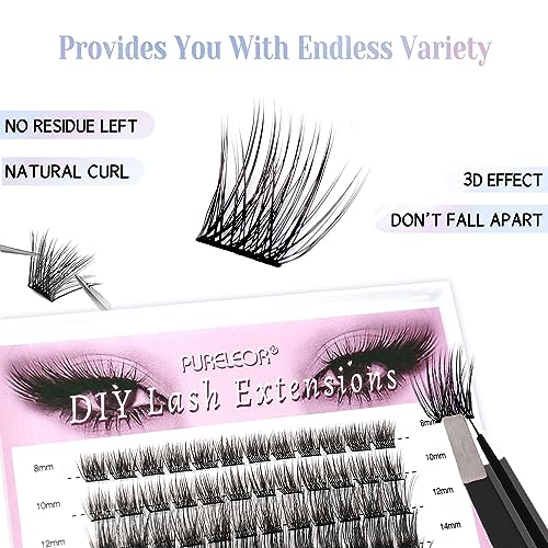 Lash Clusters 60 PCS Cluster Lashes Individual Lashes Extensions 10-16mm DIY Eyeashes Extensions Volume Wispy Soft False Eyeashes - Image 2
