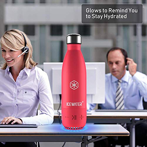 ICEWATER 3-in-1 Smart Water Bottle(Glows to Remind You to Stay Hydrated) (Pink)