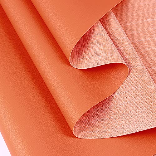 Cuir de réparation orange 138x100cm résistant et découpe facile