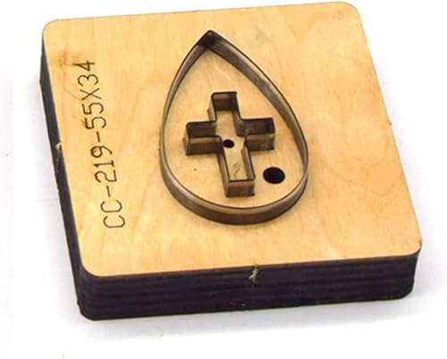Ledelai Molde de madera para manualidades, diseño de cruz troquelado, hoja perforada de acero, molde de corte de aretes, cortador de cuero, aretes disponible en Yaxa Colombia