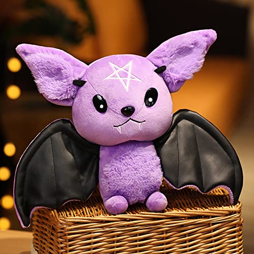 Image of NatureMan Bat Plush Stuffed Animal Toy, Soft Huggable Doll for Kids, Halloween & Christmas Gift (Purple, 11.8inch)