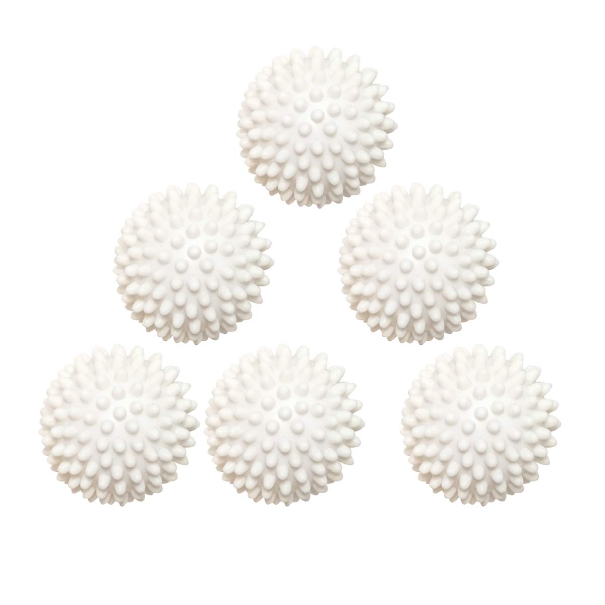 Skingwa Reusable Dryer Balls Laundry Wash Dryer Balls Anti-Static Fabric Softener Laundry Washing Ball, 6pcs（White）
