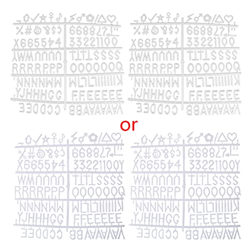 GMBYLBY 126x Letters Board Set White Numbers Special Characters Words Decoration for Changeable Message Signs Message Board with Letters White