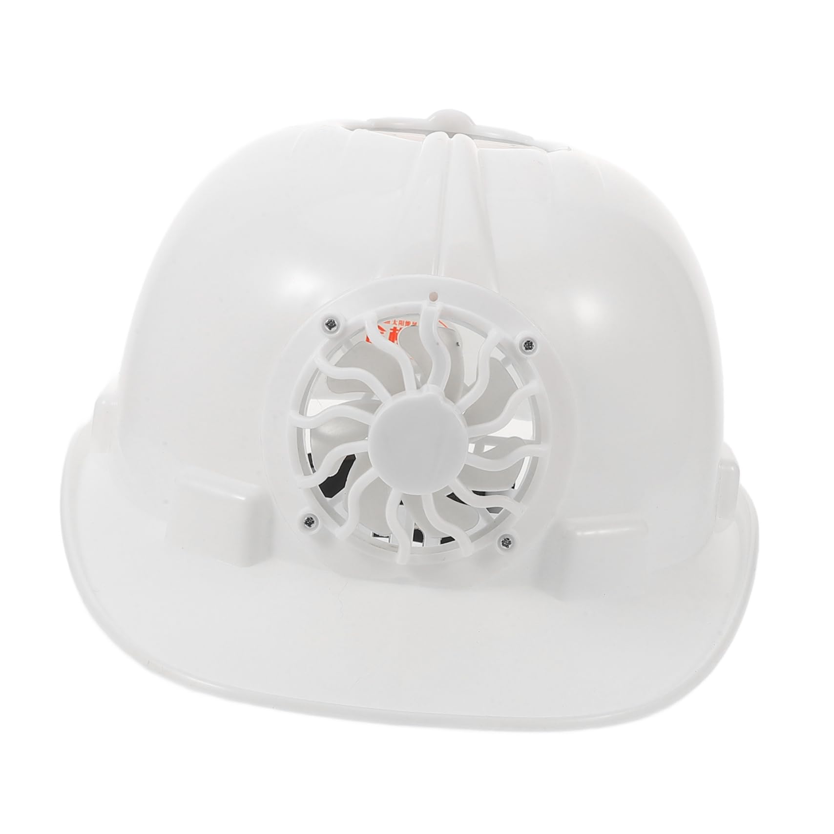 COSMEVIVI Solar Fan Hat for Men Hardhat Sunscreen Safety Helmet for Outdoor Activities White