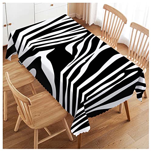 Nappe imprimé zèbre rectangulaire couverture table lavable durable maison