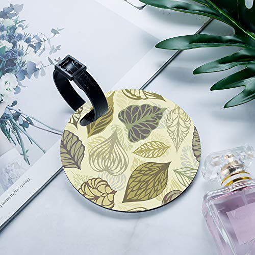 6Pcs Sublimation Blanks Luggage Tags With Strap, 4" White Blank Backpack Travel Bag Baggage Tags Double Sided Mdf Round Name Id Card Label Tag Perfect To Quickly Spot Luggage Suitcase #TOP6