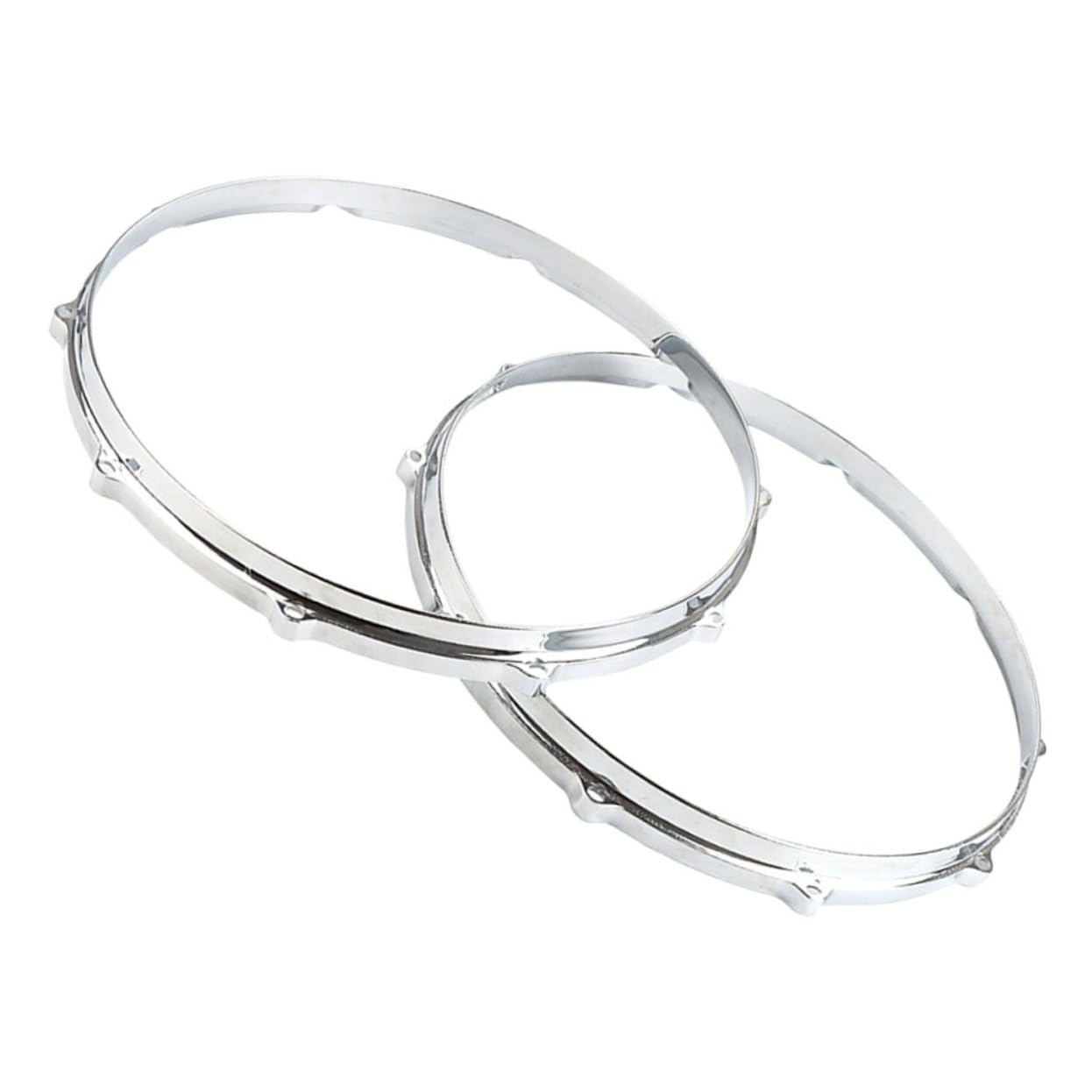 CIMAXIC Percussion Instrument Parts 10 Hole Snare Drum Side Hoops Metal Ring Music Supplies Set of 2