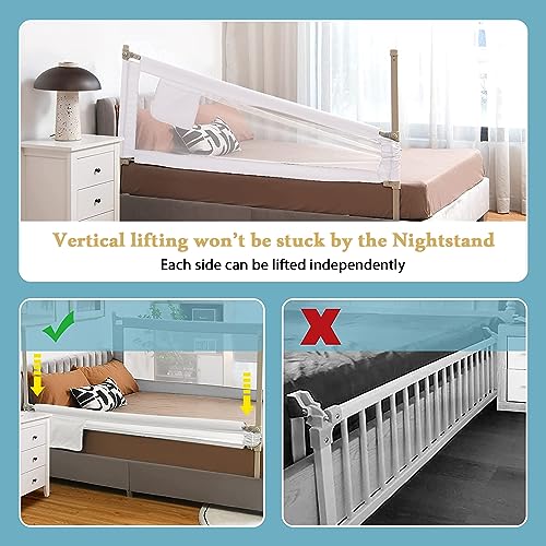 BAYBEE Baby Bed Rail Guard for Baby Toddlers Safety, Portable Kids Bed
