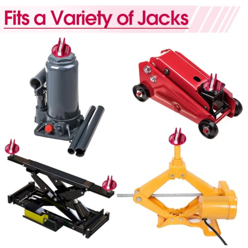Image of DEDC Pink Universal Aluminum Pinch Weld Jack Pad with Grooved Magnetic
