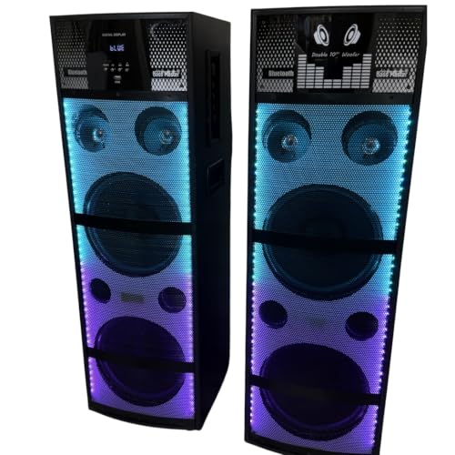 Bass Master TOP 1010 Fire Light 300W DJ Tower Speaker Pair - Image 8