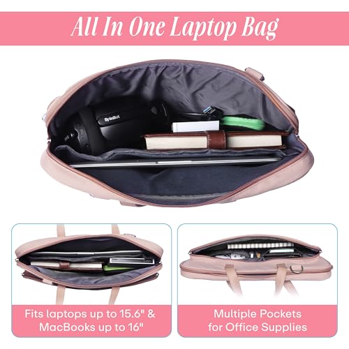 Image of Protecta Windfall 15.6 Inch Laptop Bag for Men & Women - Durable, Water-Repellent Office & Travel Macbook Messenger Bag with Padded Laptop Sleeve, Stylish Bag for Work, School and College