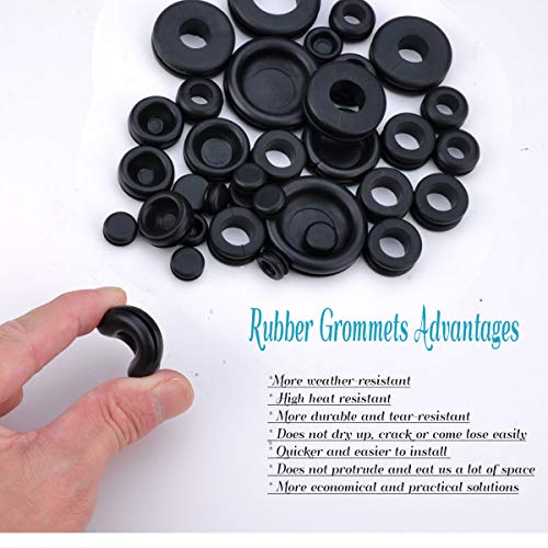 125Pc Rubber Grommet Set 18 Sizes, Ring Gasket Rubber, Great Selection For A Variety Of Uses (Planned And Unplanned) - Firewall Hole Plug Assortment Set Electrical Wire Etc By Valchoose #TOP2
