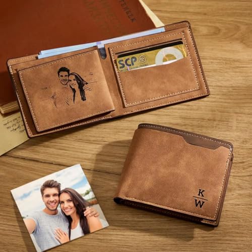 Customized Wallets for Men Engraved Leather Photo Wallet3