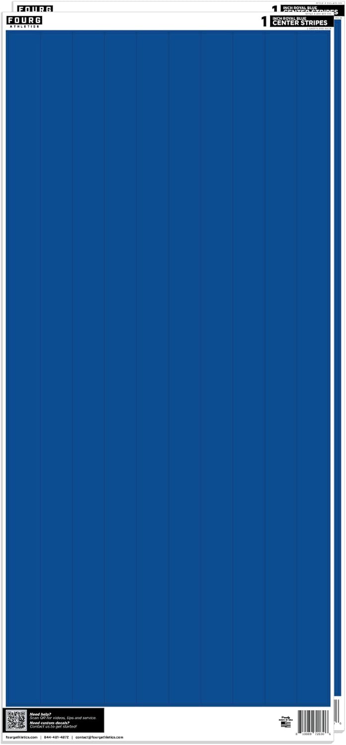 Center Stripe Football Helmet Decals