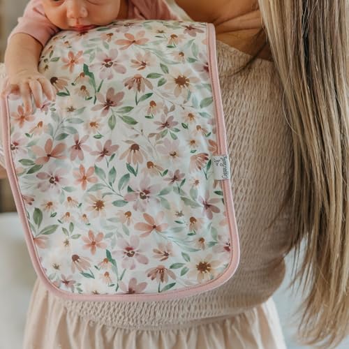 Image of Copper Pearl Premium Baby Burp Cloths - 3-Pack Large Cotton Burp Cloths, Extra Soft Spit Up Rags with 3 Absorbent Layers, Perfect for Baby Boy and Baby Girl Gifts
