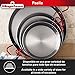 MAGEFESA® Carbon Steel Paella Pan,18 in - 46 cm for 12 Servings, made in Enameled Steel, with dimples for greater resistance and lightness, ideal for cooking outdoors, cook your own Valencian paella