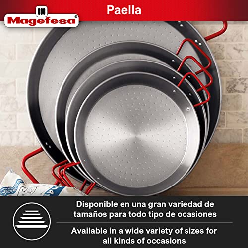 MAGEFESA-Carbon-paella-pan-24-in-60-cm-and-19-Servingss-made-in-Carbon-Steel-with-dimples-for-greater-resistance-and-lightness-ideal-for-cooking-outdoors-cook-your-own-Valencian-paella