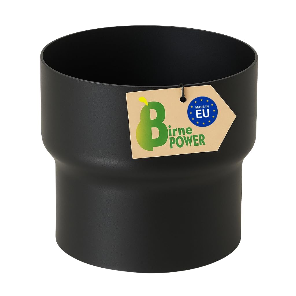BirnePower Augmentation de Conduit de 160 à 180 mm, Revêtement Senotherm, Tuyau d'Évacuation des Fumées pour Poêle et Cheminée, Épaisseur 2 mm