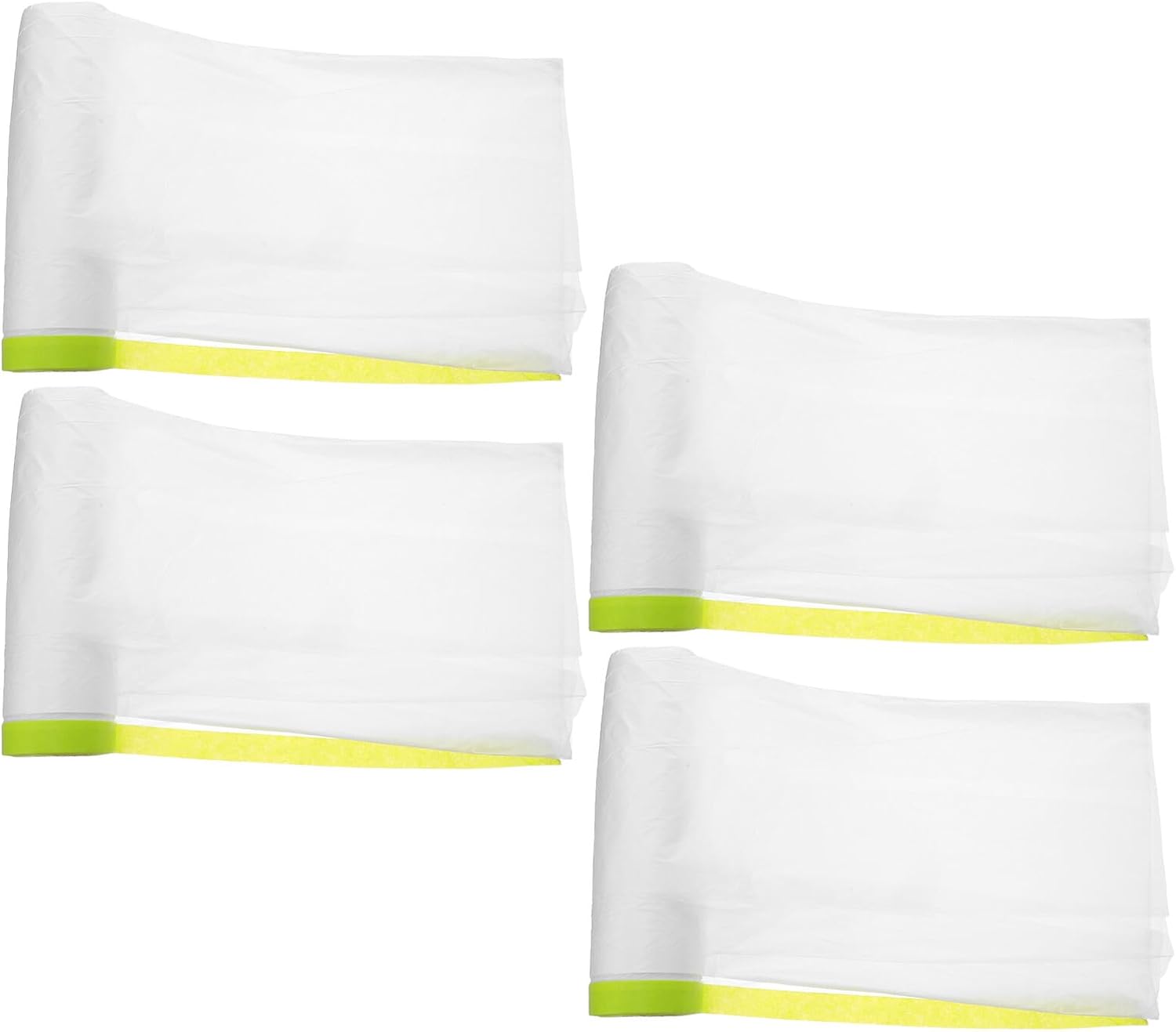 NUOBESTY 4 Rolls 1.5mx20m Car Paint Masking Film with Adhesive, Dust Covers for Furniture and Floor, Splash-Proof Protective Plastic Sheets for Automotive and Home Painting Projects
