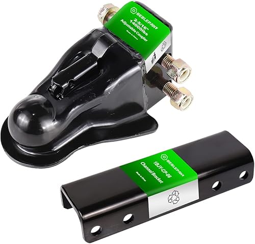 Miniatura 9 de Acoplador de remolque fundido ajustable de 2-5/16 pulgadas, 15000 libras con canal y canal de 3 posiciones y sujetadores