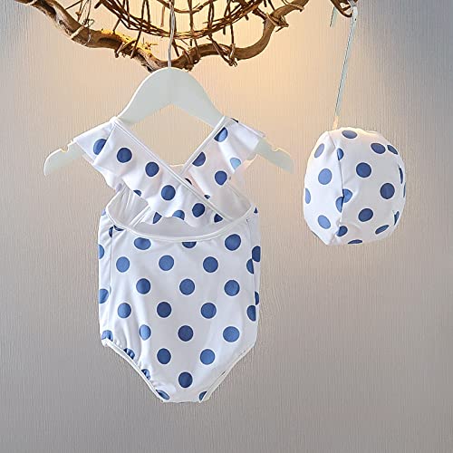 Traje de banho de concurso para meninas pequenas e médias com touca de natação para meninas pequenas