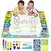 Joyfia Doodle Doodle Mat 100 x 100 cm, met waterpennen, model, fotoboek, aqua-tekenmat voor kinderen, verjaardagscadeau…