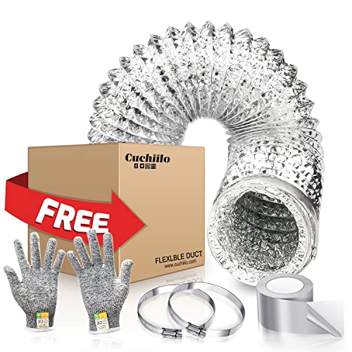 Cuchiilo Dryer Vent Hose 4 Inch Dryer Duct Hose Flexible Air Ducting