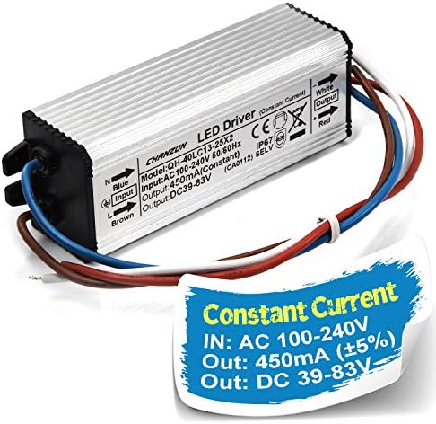 Chanzon LED Driver 300mA (Constant Current Output) 3V-20V (85-277V AC-DC) (1-6) x1W 1W 2W 3W 4W 5W 6W IP67 Waterproof High Power Supply 300 mA Lighting Transformer Drivers for COB Chips (Aluminium)