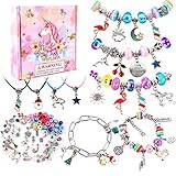 80 Pcs Charm Bracelet Making Kit,Jewelry Making Supplies Craft Kit For Girls Teens Age 6-10
