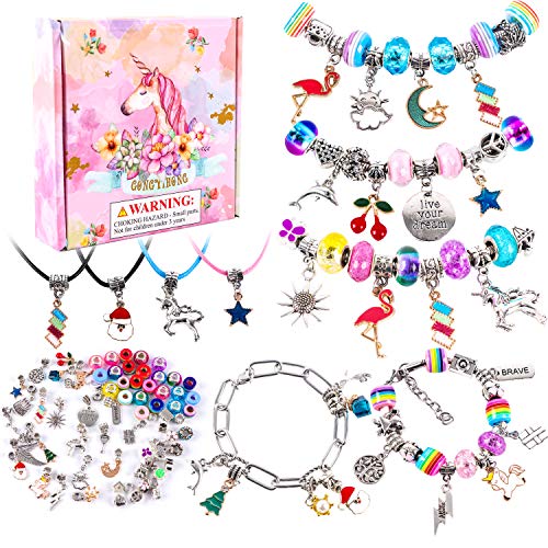 Bracelet Making Kit , Charm Bracelet Making Kit For Girls Teens Age 8-12