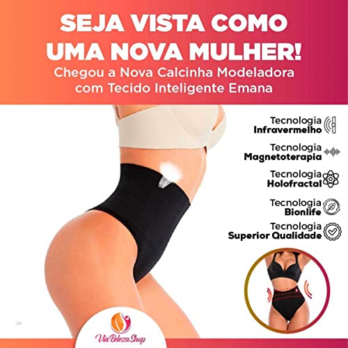 Calcinha Cinta Modeladora Cintura Compressão Seca Barriga (G)